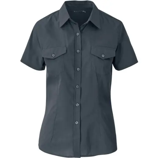 Ladies Short Sleeve Kensington Shirt Grey